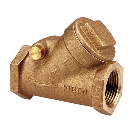 NIBCO Nibco T413Y1 1 in. Bronze Class 125 lbs Threaded Seat Disc PTFE Check Valve T413Y1